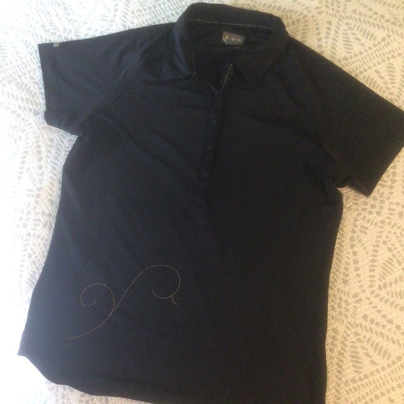 Black A/U/R Women’s Golf Shirt M - Picture 1 of 5